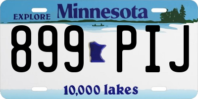 MN license plate 899PIJ