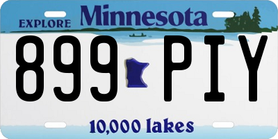 MN license plate 899PIY
