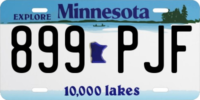 MN license plate 899PJF