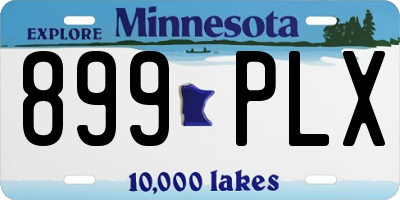 MN license plate 899PLX