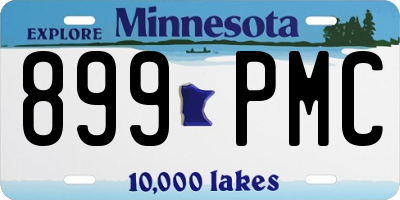 MN license plate 899PMC