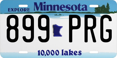 MN license plate 899PRG