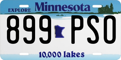 MN license plate 899PSO