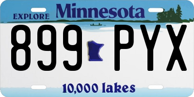MN license plate 899PYX