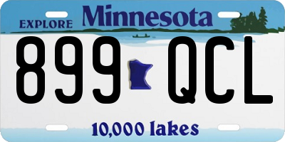 MN license plate 899QCL