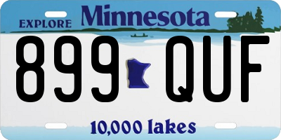 MN license plate 899QUF