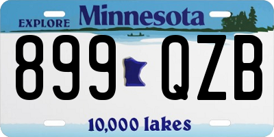 MN license plate 899QZB