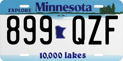 MN license plate 899QZF
