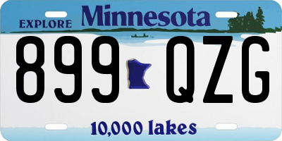 MN license plate 899QZG
