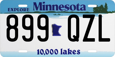 MN license plate 899QZL