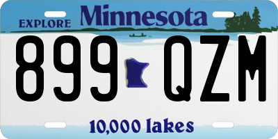 MN license plate 899QZM