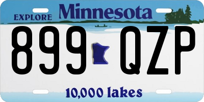 MN license plate 899QZP