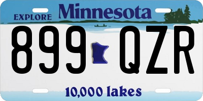 MN license plate 899QZR