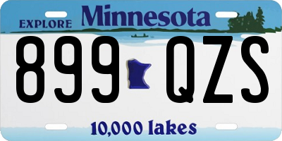 MN license plate 899QZS