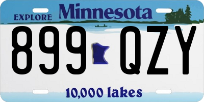 MN license plate 899QZY