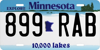 MN license plate 899RAB