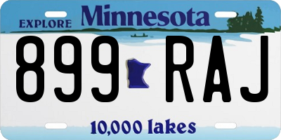 MN license plate 899RAJ