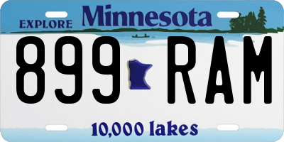 MN license plate 899RAM