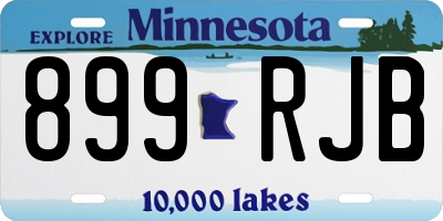 MN license plate 899RJB