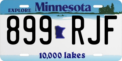MN license plate 899RJF