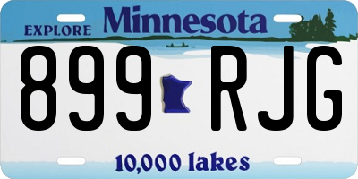 MN license plate 899RJG