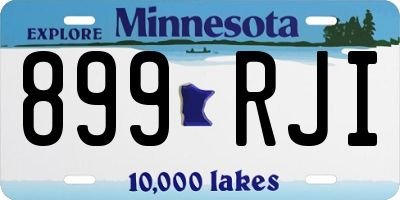 MN license plate 899RJI