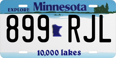 MN license plate 899RJL