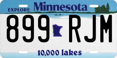MN license plate 899RJM
