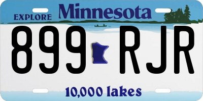 MN license plate 899RJR