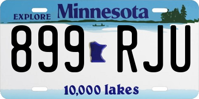 MN license plate 899RJU