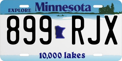 MN license plate 899RJX