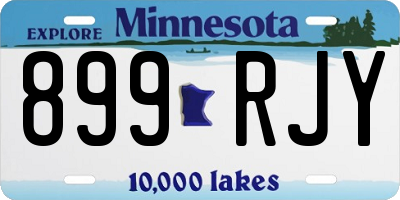 MN license plate 899RJY