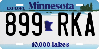 MN license plate 899RKA