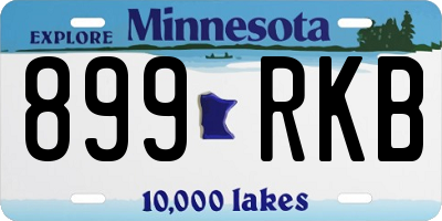 MN license plate 899RKB