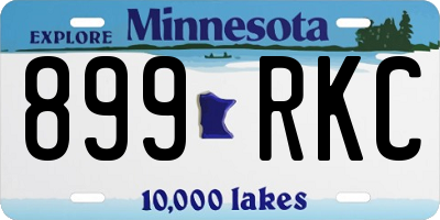 MN license plate 899RKC