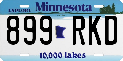 MN license plate 899RKD