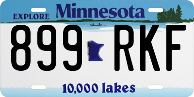 MN license plate 899RKF