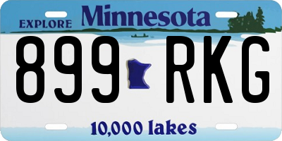 MN license plate 899RKG