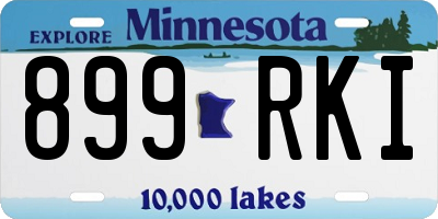 MN license plate 899RKI