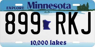MN license plate 899RKJ