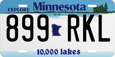 MN license plate 899RKL