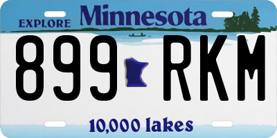 MN license plate 899RKM