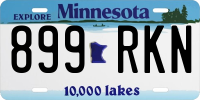 MN license plate 899RKN