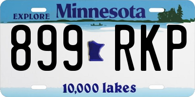 MN license plate 899RKP
