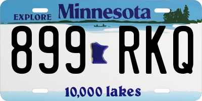 MN license plate 899RKQ