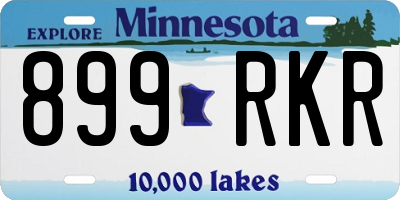 MN license plate 899RKR
