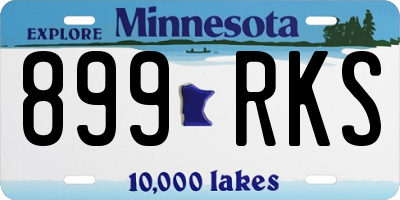 MN license plate 899RKS