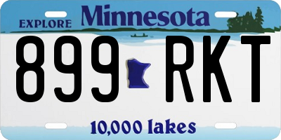 MN license plate 899RKT