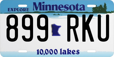 MN license plate 899RKU