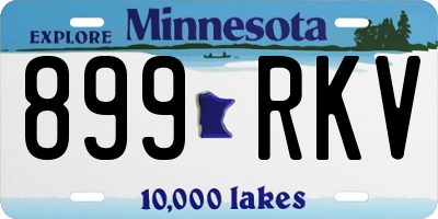 MN license plate 899RKV